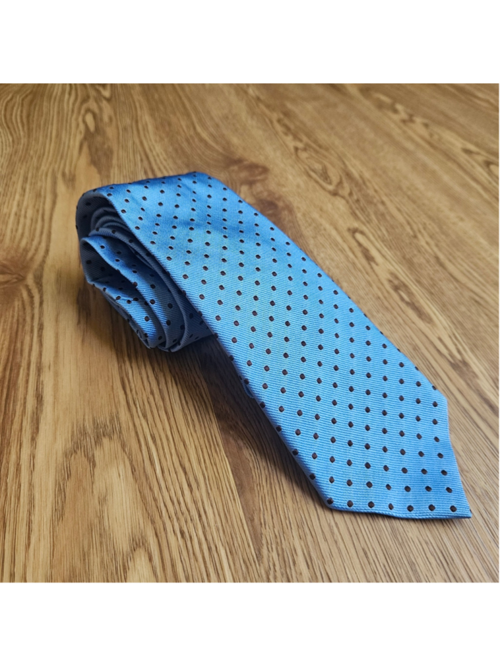 Altea Blue Dot Silk Tie Mens NWT